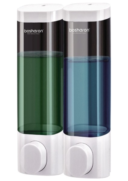 Bosharon Duvara Monte Punch-Free Çift Kafa Sabunluk Stil Çift Izgara Beyaz (Yurt Dışından)