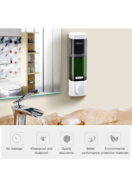 Bosharon Duvara Monte Punch-Free Çift Kafa Sabunluk Stil Çift Izgara Beyaz (Yurt Dışından) modelleri