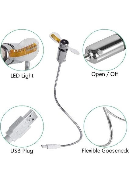 Mini USB Ledli I Love You Yazılı Fan, Mini USB Vantilatör