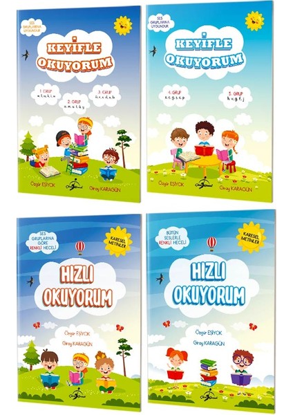 Ilkokul Için Kolay ve Hızlı Okuma Seti - 4 Kitap