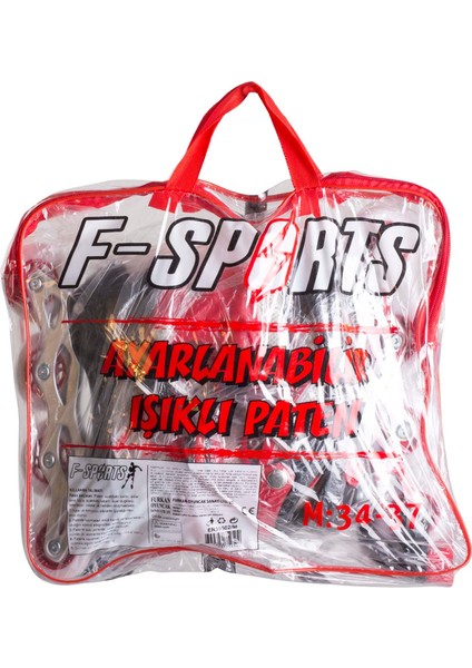 F-Sports 2+2 Ayarlanabilir Ön Tekerleği Işıklı Metal Alıştırma Pateni Çantalı fiyatları