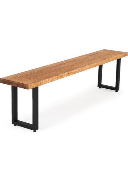 Doğal Ahşap Ladin Kütük Ağaç Bench Bank Dikdörtgen Ayak 120 x 32 cm