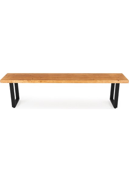 Doğal Ahşap Ladin Kütük Ağaç Bench Bank Dikdörtgen Ayak 120 x 32 cm