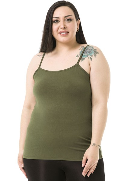 Büyük Beden Ip Askılı Viskon Haki Body fırsatları