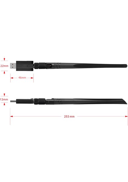 Ac 1200 Dual Band USB 3.0 Mbps Adaptör Kablosuz Wifi Alıcı