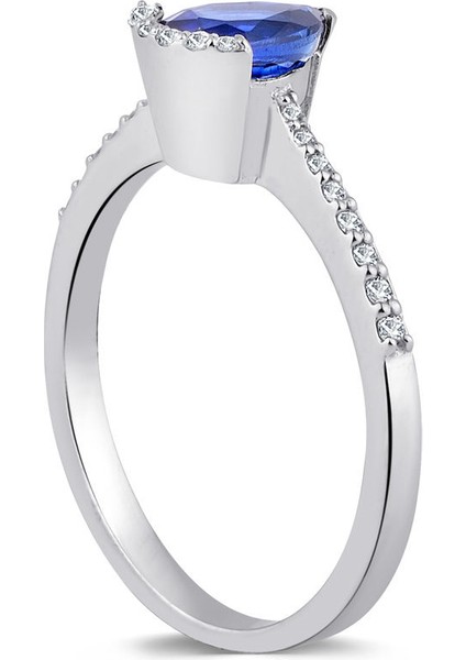 1.20 Ct. Pırlanta Safir Yüzük