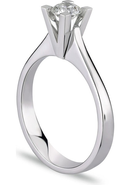 0.40 Ct. F Color Hrd Sertifikalı Pırlanta Tektaş Yüzük