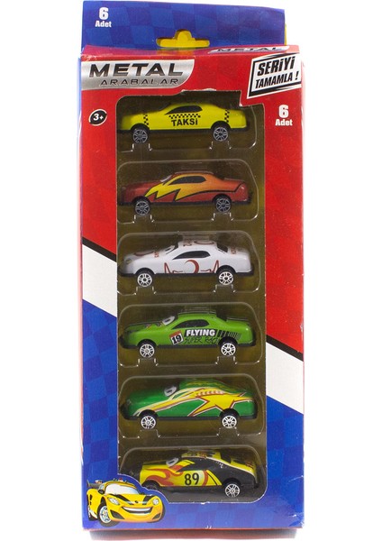 1:55 Ölçek Metal Model Arabalar 6lı Set 8 cm modelleri