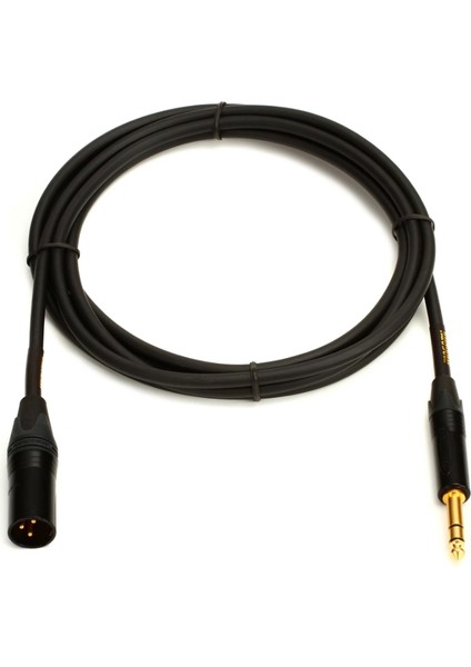 Gold Trs-Xlrm 3mt | Ultra Kalite Balanced | Dengeli Aktif Stüdyo Hoparlör / Monitör Kablosu 1/4trs Erkekten → Xlr Erkeğe| 3mt