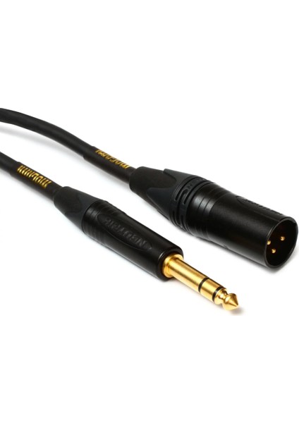 Gold Trs-Xlrm 3mt | Ultra Kalite Balanced | Dengeli Aktif Stüdyo Hoparlör / Monitör Kablosu 1/4trs Erkekten → Xlr Erkeğe| 3mt