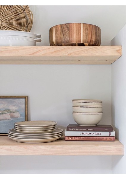 Doğal Ahşap Raf 2'li Takım - 60X20 cm modelleri