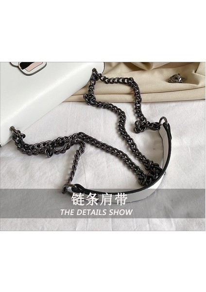 Küçük Kare Çanta Bir Omuz Crossbody Bir Omuz Çantası Pu Manyetik Toka Trendy Moda Basit Kadın Çantası (Yurt Dışından)