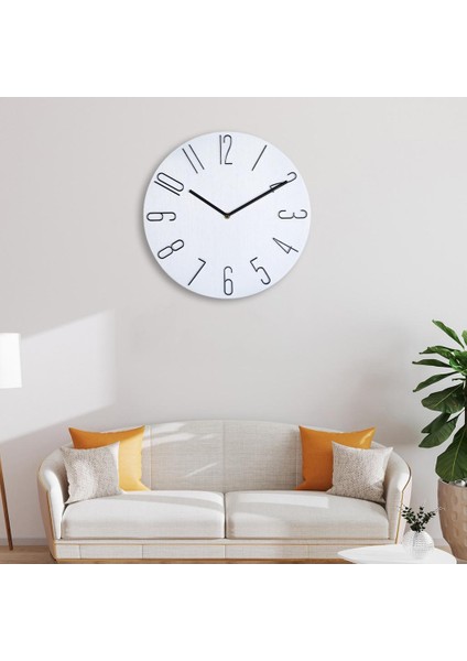 30 cm Duvar Saati Modern Izle Ev Ofis Süpürme Hareketi Saatler Için Saatler El Sanatları Beyaz