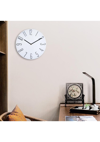 30 cm Duvar Saati Modern Izle Ev Ofis Süpürme Hareketi Saatler Için Saatler El Sanatları Beyaz