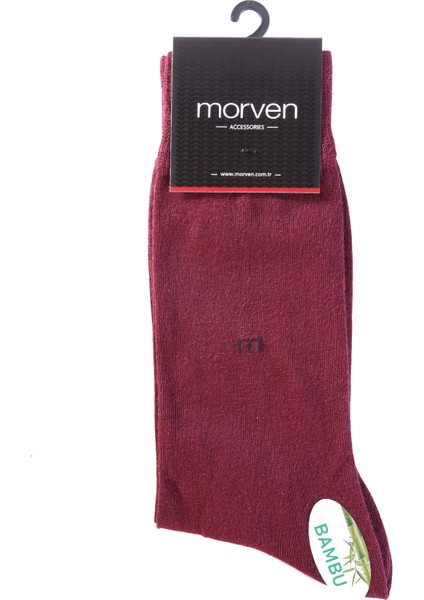 Erkek Bordo Bambu Düz Uzun Çorap fiyatları