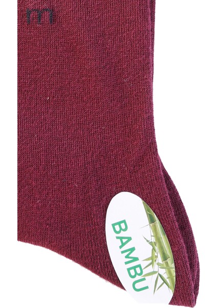 Erkek Bordo Bambu Düz Uzun Çorap modelleri