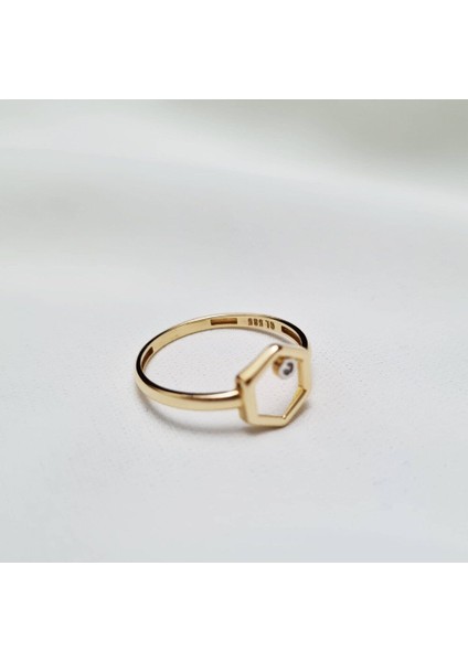 Hexagon Altın Yüzük 14K Modern fiyatları