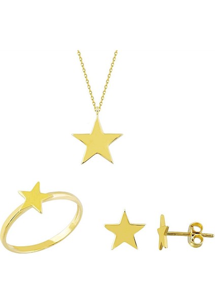 Altın Yıldız 3'lü Takı Seti 14K Gold