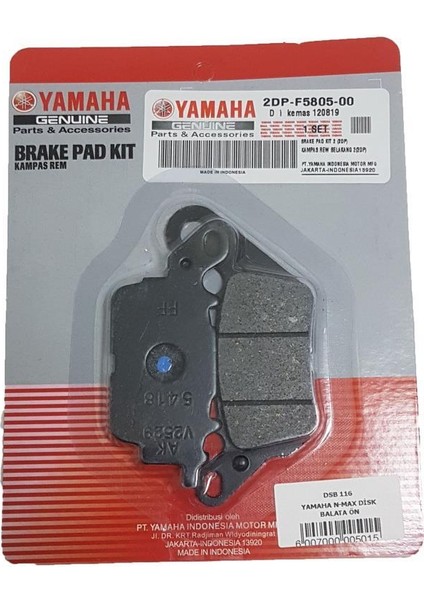 Yamaha N-Max Disk Balata Ön