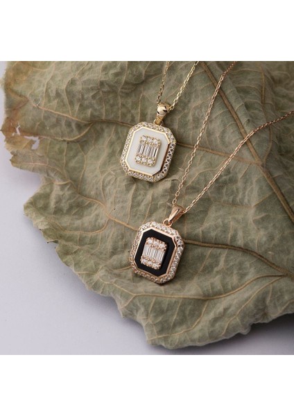 Baget Altın Kolye 14K Gold Mineli