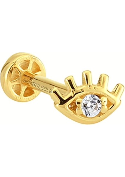 Altın Evil Eye Tragus Piercing 14 Ayar fiyatları