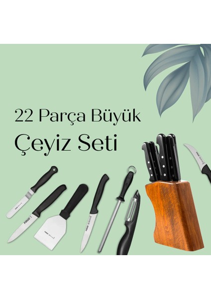 Çeyizlik Bıçak Seti Büyük – 22 Parça