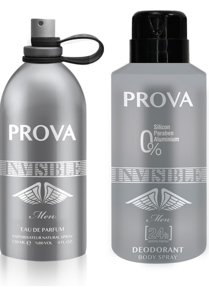 Invisible Edp Erkek Parfüm 120 ml ve Deodorant 150 ml