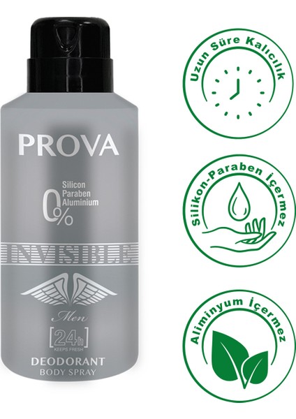 Invisible Erkek Deodorant 150 ml 3 Adet