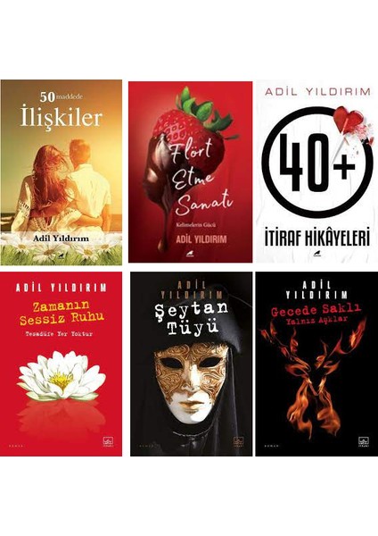 50 Maddede İlişkiler - Gecede Saklı Yalnız Aşklar - Zamanın Sessiz Ruhu - Adil Yıldırım 6 Kitap Set