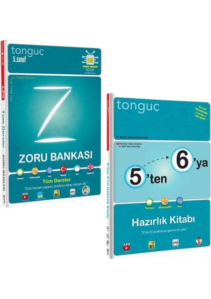 5. Sınıf Tonguç Tüm Dersler Zoru Bankası - 5'ten 6'ya Hazırlık Kitabı 2 Kitap Set
