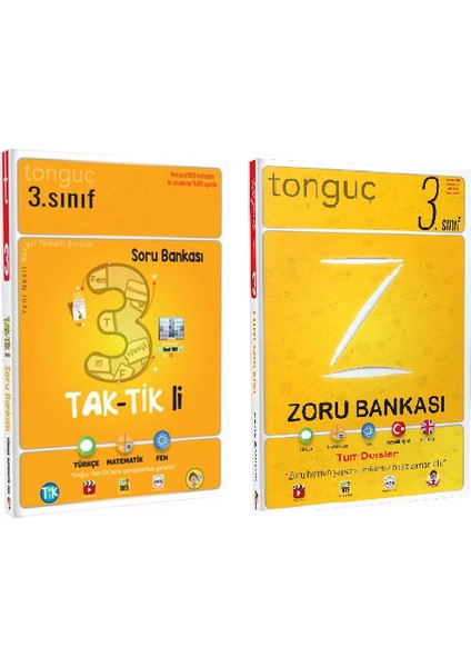 Tonguç Akademi 3. Sınıf Tonguç Tak-Tikli Soru Bankası - Tüm Dersler Zoru Bankası 2 Kitap Set