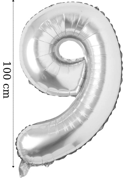 Folyo Balon 0 Rakamı Helyum Balon 100 cm