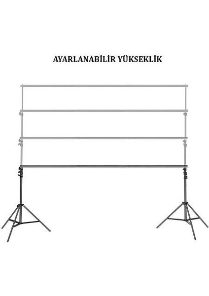 Greenbox Fon Standı (2x 2 Metre) + 4 mandal modelleri