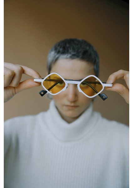 Negar White Yellow Güneş Gözlüğü