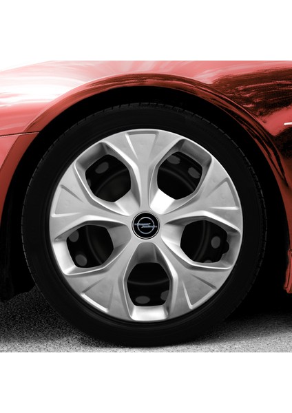 Opel 15 Inç Jant Kapağı Amblemli Gri 4'lü Takım 113