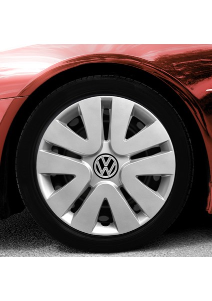 Volkswagen 13 Inç Jant Kapağı Amblemli Gri 4'lü Takım 104