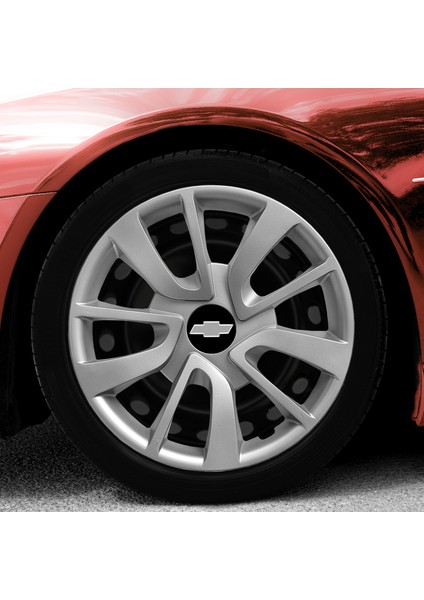 Chevrolet 15 Inç Jant Kapağı Amblemli Gri 4'lü Takım 101