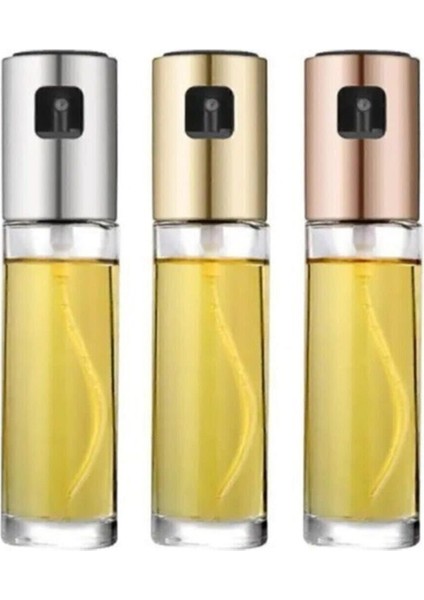 2 Adet Cam Yağdanlık Sprey 100 ml Pompalı Yağlık Sirkelik Gold Renk Cam Şişe Zeytinyağı Sirke Gold