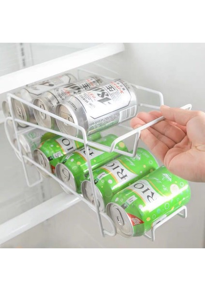 Bira Içecek Soda Dağıtıcı Retro Mutfak Rulo Kağıt Aksesuar Buzdolabı Katmanı Çift Bira Organizatör | Depolama Tutucular raflar (Yurt Dışından) modelleri