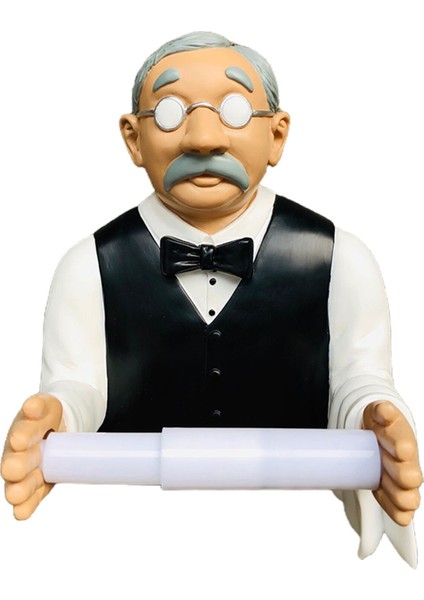 Steward Şekilli Rulo Kağıt Tutucu Dağıtıcı Duvara Monte Karikatür Banyo Kağıt Havlu Mutfak Ev Kağıt Tutucular Için Dekor Standı | (Yurt Dışından)