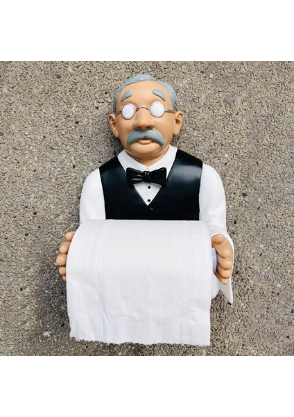 Steward Şekilli Rulo Kağıt Tutucu Dağıtıcı Duvara Monte Karikatür Banyo Kağıt Havlu Mutfak Ev Kağıt Tutucular Için Dekor Standı | (Yurt Dışından) fırsatları