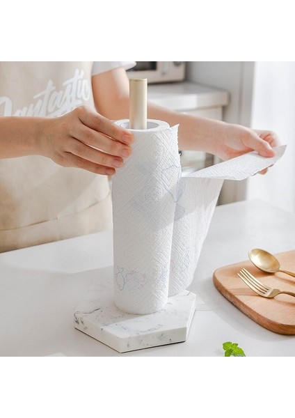 Altın Rulo Kağıt Tutucu Ayakta Mermer Taban Dikey Doku Depolama Raf Tezgah Rulo Tutucu Mutfak Havlu Dağıtıcı | Raflar ve tutucular (Yurt Dışından) fırsatları