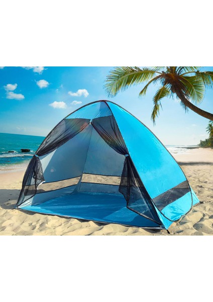 Otomatik Çift Sahil Plaj Çadır, Açık Hızlı Açılış Güneş Koruyucu Tente, Balıkçılık Çadırı, Çocuklar Için Ultralight Küçük Çadır (Yurt Dışından)