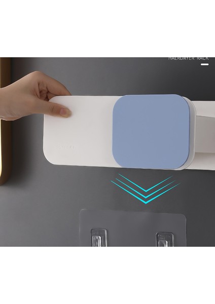 Salon Abs Banyo Yatak Odası ile Sticker Duvara Monte Evrensel Yok Sondaj Kolay Kurulum Ev 2 Bölme Saç Kurutma Makinesi Tutucu | Banyo Rafları (Yurt Dışından)