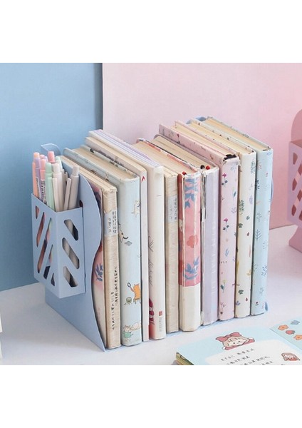 2 In 1 Çok Fonksiyonlu Metal Bookends Kitap Tutucu Kalem Tutucu Masası Organizer Kırtasiye ile Standı | (Yurt Dışından)