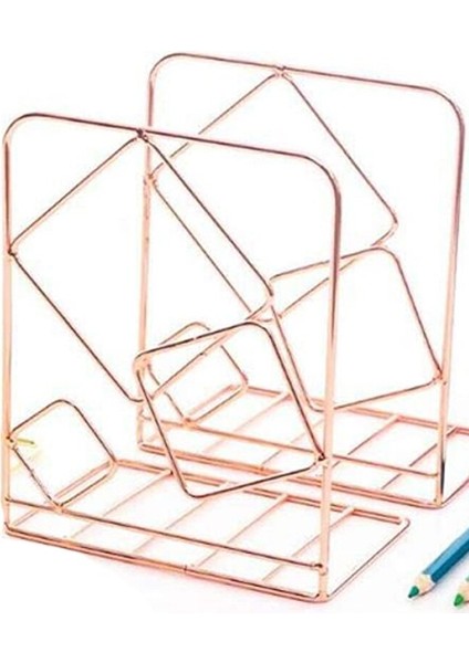 2 Adet Kare Metal Masaüstü Bookends Kitap Sonu Destek Standı Tutucu Raf Bookrack | (Yurt Dışından) fırsatları