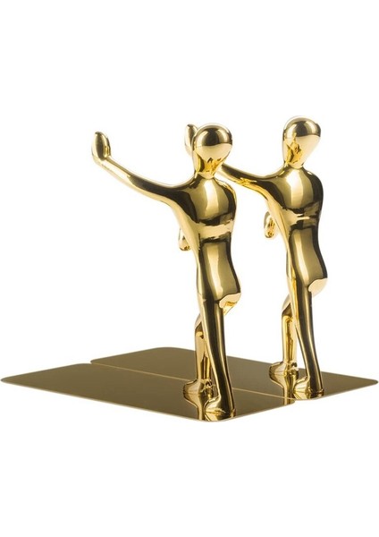1 Çift Dekoratif Bookends Ağır Adam Kitap Sonu Kaymaz Bookend Metal Kitap Book Book Destek Book Stoper (Gold) | (Yurt Dışından) modelleri