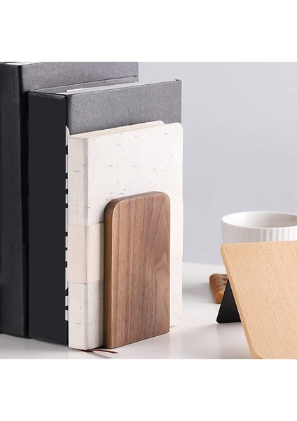 PAKETI1PAIR Wood Bookends, Kaymaz Black Ceviz Kitap Standı Ev Ofis Okulu, L Şekilli Kitap Uçları Mükemmel | (Yurt Dışından) fiyatları