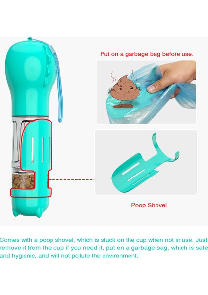 Taşınabilir Pet Kedi Köpek Su Şişesi Besleyici Içme Kase Dağıtıcı Poop Kürek ile Plastik Torbalar Sızdırmaz Kilit Pet Ürünleri Satış | Köpek Besleme (Yurt Dışından) modelleri