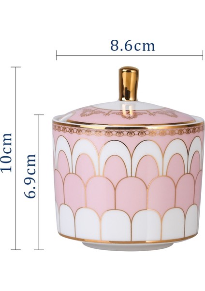 Şeker Kase Dağıtıcı Tuz Konteyner Kapaklı Seramik Şeker Kase ve Ev ve Mutfak Kaşık | Şişeler, Jars kutular (Pembe) (Yurt Dışından) fırsatları
